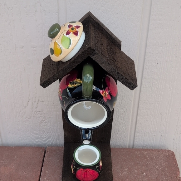 Rustic Wooden Bird Feeder Candy Apple - Picture 5 of 16
